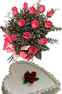 Temelli Ankara hediye sevgilime hediye �i�ek  Yas pasta ve �zel g�l buketi