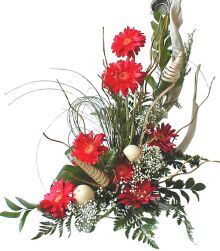Temelli �i�ek�i ma�azas�  Kirmizi gerbera �zel tanzim