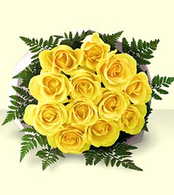 Temelli �i�ek g�nderme sitemiz g�venlidir  12 adet sarig�l kalite buket