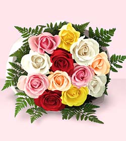 Temelli �i�ek sat��� , �i�ek�i , �i�ek�ilik  renkli g�llerden demet 10 lu