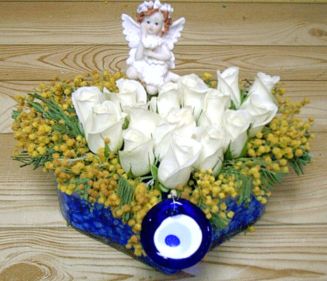 9 adet beyaz g�l oyuncak Temelli ankara �i�ek�i telefonlar� yurti�i ve yurtd��� �i�ek sipari�i 