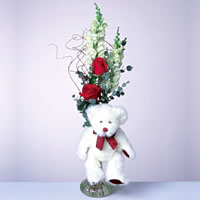  2 adet g�l ve panda �zel �i�ek�i Temelli �i�ek servisi , �i�ek�i adresleri 
