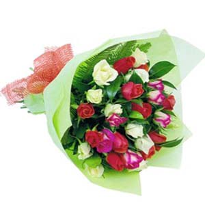 12 adet renkli g�l buketi  Ankara Temelli online �i�ek g�nderme sipari� 