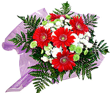 gerbera ve krizantem demeti �i�ek�i Temelli �i�ek servisi , �i�ek�i adresleri 