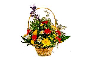 �i�ek�i Temelli �i�ek servisi , �i�ek�i adresleri  sepet i�erisinde mevsim kir �i�ekleri aranjmani