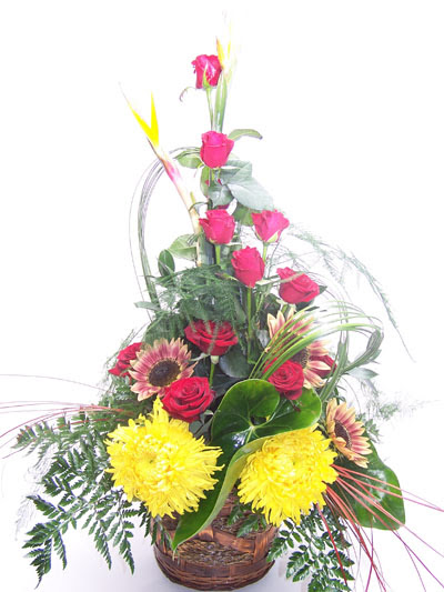 Temelli Ankara hediye sevgilime hediye �i�ek  sepet i�erisinde g�rsel mevsim aranjmani