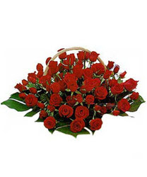 Ankara Temelli kaliteli taze ve ucuz �i�ekler  33 G�l ile hazirlanmis sepet aranjman. (Renk alte