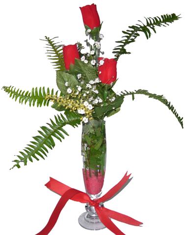 Temelli Ankara �i�ek g�nder uluslararas� �i�ek g�nderme  3 adet kirmizi g�l ve cam tanzim