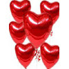 Ankara Temelli �i�ek�iler  17 adet FOLYO kalp g�r�n�m�nde u�an balon