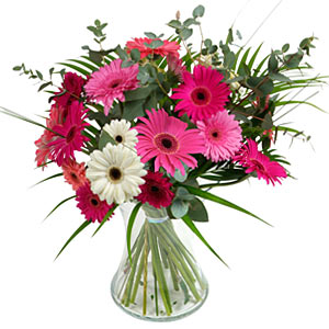 15 adet gerbera ve vazo �i�ek tanzimi Ankara Temelli �i�ek yolla , �i�ek g�nder , �i�ek�i  