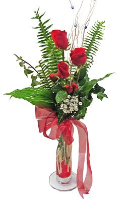 �i�ek g�nderin cam vazoda 3 g�l �i�ekleri Temelli ankara �i�ek ma�azas� , �i�ek�i adresleri 