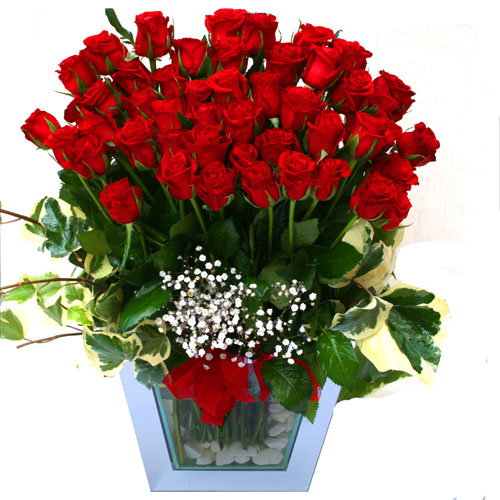 Temelli ankara �i�ek�i telefonlar� yurti�i ve yurtd��� �i�ek sipari�i   51 adet kirmizi g�l aranjmani