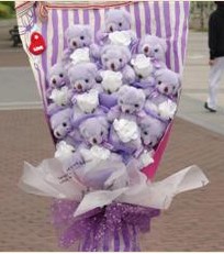 11 adet pelus ayicik buketi Ankara Temelli online �i�ek g�nderme sipari� 