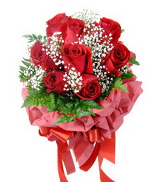 9 adet en kaliteli g�lden kirmizi buket ankara �i�ek�i Temelli ucuz �i�ek g�nder 