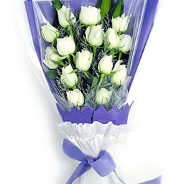 �i�ek�i Temelli �i�ek servisi , �i�ek�i adresleri  11 adet beyaz g�l buket modeli