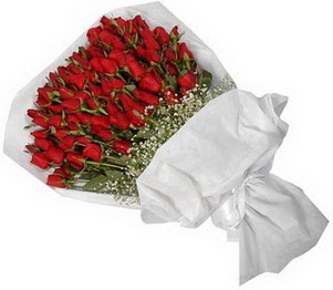 Temelli �i�ek sipari�i vermek  51 adet k�rm�z� g�l buket �i�e�i