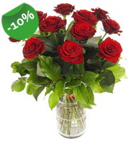 11 adet vazo i�erisinde k�rm�z� g�l Ankara Temelli �i�ek yolla , �i�ek g�nder , �i�ek�i  