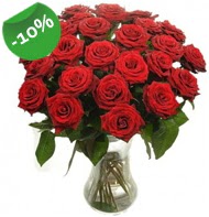 Vazo i�erisinde 25 adet k�rm�z� g�l Temelli ankara �nternetten �i�ek sipari�i 