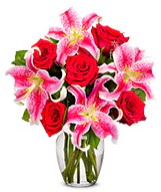 Vazoda 5 adet k�rm�z� g�l 2 dal kazablanka �i�ek�i Temelli �i�ek servisi , �i�ek�i adresleri 