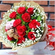 7 adet k�rm�z� g�l 2 adet 10 cm ay� buketi Ankara Temelli �i�ek sat��� online �i�ek�i , �i�ek sipari�i 