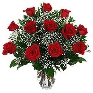 �i�ek�i Temelli �i�ek servisi , �i�ek�i adresleri  12 adet k�rm�z� g�lden vazo tanzimi