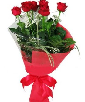 5 adet k�rm�z� g�lden buket Temelli �i�ek�i ma�azas� 