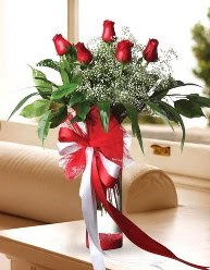 Camda 5 k�rm�z� g�l tanzimi Temelli Ankara �i�ek g�nder uluslararas� �i�ek g�nderme 