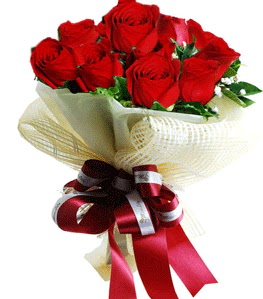 9 adet k�rm�z� g�lden buket tanzimi Ankara Temelli online �i�ek g�nderme sipari� 