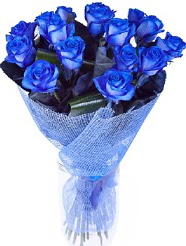 9 adet mavi g�lden buket �i�e�i Temelli �i�ek online �i�ek sipari�i 
