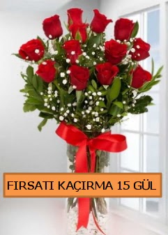  15 �thal k�rm�z� g�l b�y�k ba�l� orjinal Temelli ankara �i�ek ma�azas� , �i�ek�i adresleri 