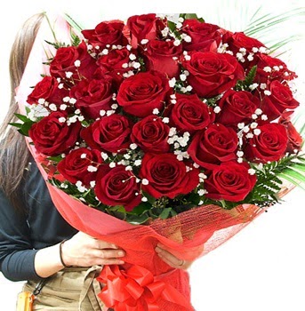 K�z isteme �i�e�i buketi 33 adet k�rm�z� g�l Ankara Temelli online �i�ek g�nderme sipari� 