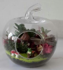 Elma cam orta boy terrarium teraryum Ankara Temelli cicekciler , cicek siparisi 