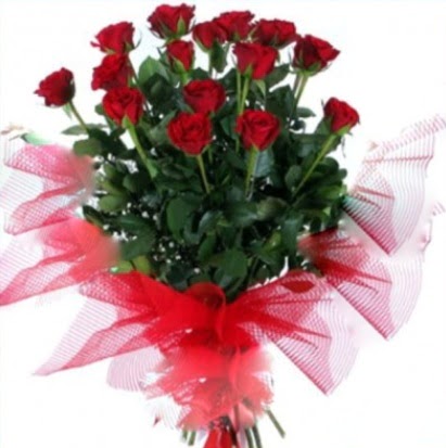 15 adet k�rm�z� g�l buketi Temelli ankara �nternetten �i�ek sipari�i 