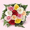 Temelli �i�ek sat��� , �i�ek�i , �i�ek�ilik  renkli g�llerden demet 10 lu