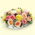 Temelli ankara �i�ek sipari�i �i�ek g�nderme  sepet i�erisinde karisik g�l