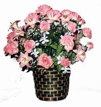yapay karisik �i�ek sepeti Temelli �i�ek sat��� , �i�ek�i , �i�ek�ilik 
