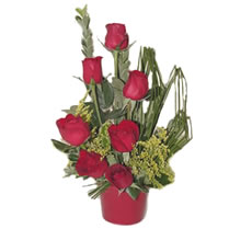 �i�ek�i Temelli �i�ek servisi , �i�ek�i adresleri  minik vazoda 7 adet kirmizi g�l