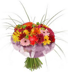 karisik gerbera demeti 15 adet gerberalardan �i�ek�i Temelli �i�ek servisi , �i�ek�i adresleri 