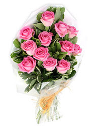 Temelli ankara internetten �i�ek sat���  12 li pembe g�l buketi.