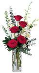 Ankara Temelli �i�ek yolla , �i�ek g�nder , �i�ek�i   cam yada mika vazoda 5 adet kirmizi g�l
