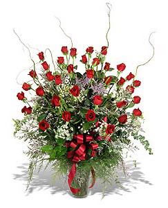 Temelli ankara �i�ek ma�azas� , �i�ek�i adresleri  33 adet kirmizi g�l vazo i�erisinde