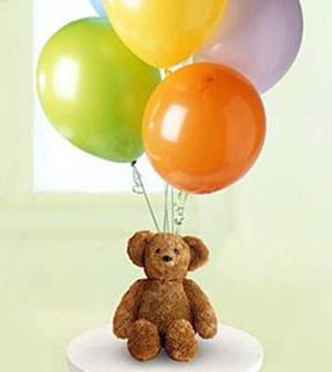 Ankara Temelli �i�ek yolla , �i�ek g�nder , �i�ek�i   15 adet karisik renkte u�an balon ayicik