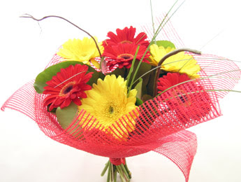 9 adet gerbera �i�eklerinden buket Ankara Temelli 14 �ubat sevgililer g�n� �i�ek 