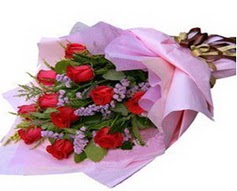 11 adet kirmizi g�llerden g�rsel buket Ankara Temelli online �i�ek g�nderme sipari� 