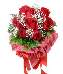 9 adet en kaliteli g�lden kirmizi buket ankara �i�ek�i Temelli ucuz �i�ek g�nder 