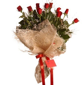 ankara �i�ek�i Temelli ucuz �i�ek g�nder  10 adet k�rm�z� g�lden g�rsel buket