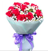 12 adet k�rm�z� g�l ve beyaz k�r �i�ekleri �i�ek�i Temelli �i�ek servisi , �i�ek�i adresleri 