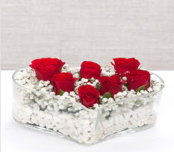 kalp i�erisinde 7 adet k�rm�z� g�l Ankara Temelli �i�ek sat��� online �i�ek�i , �i�ek sipari�i 