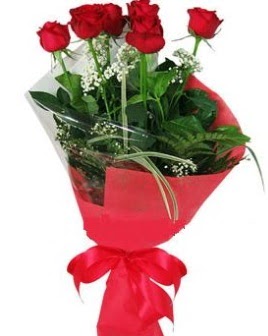 5 adet k�rm�z� g�lden buket Temelli �i�ek�i ma�azas� 