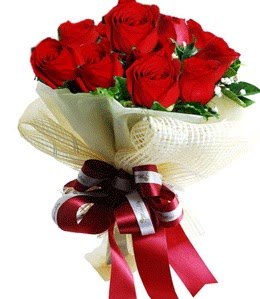 9 adet k�rm�z� g�lden buket tanzimi Ankara Temelli online �i�ek g�nderme sipari� 